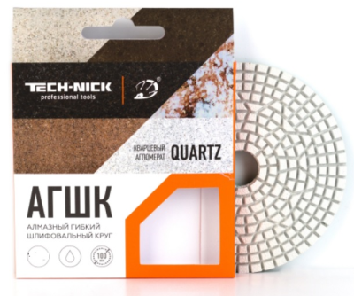 Алмазный Гибкий Шлифовальный Круг Quartz TECH-NICK D100/№100